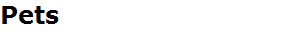 Pets