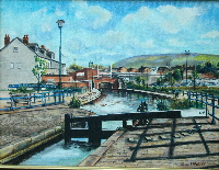 Leeds Liverpool canal locks Stalybridge