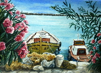 Mediterranean boats at harbour